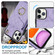 iPhone 11 Pro Max Rhombic Texture Card Bag Phone Case with Long Lanyard - Light Purple