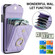 iPhone 11 Pro Max Rhombic Texture Card Bag Phone Case with Long Lanyard - Light Purple