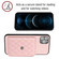 iPhone 11 Pro Max Rhombic Texture Card Bag RFID Phone Case with Long Lanyard - Rose Gold