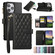 iPhone 11 Pro Max Rhombic Zipper Wallet Leather Phone Case - Black