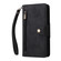 iPhone 11 Pro Max Rivet Buckle 9 Cards Three Fold Leather Phone Case - Black