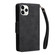 iPhone 11 Pro Max Rivet Buckle 9 Cards Three Fold Leather Phone Case - Black