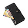 iPhone 11 Pro Max Rivet Buckle 9 Cards Three Fold Leather Phone Case - Black