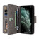 iPhone 11 Pro Max Rivet Buckle 9 Cards Three Fold Leather Phone Case - Grey