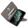 iPhone 11 Pro Max Rivet Buckle 9 Cards Three Fold Leather Phone Case - Grey
