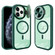iPhone 11 Pro Max Round Camshield MagSafe TPU Hybrid PC Phone Case - Green