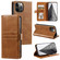 iPhone 11 Pro Max Simple 6-Card Wallet Leather Phone Case - Brown