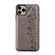 iPhone 11 Pro Max Six Cats Embossing Pattern Protective Case with Holder & Card Slots & Photo Frame - Grey