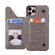 iPhone 11 Pro Max Six Cats Embossing Pattern Protective Case with Holder & Card Slots & Photo Frame - Grey