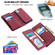 iPhone 11 Pro Max Skin Feel Detachable Magnetic Zipper Horizontal Flip PU Leather Case with Multi-Card Slots & Holder & Wallet & Photo Frame & Lanyard - Red