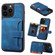 iPhone 11 Pro Max Skin Feel Dream Anti-theft Brush Shockproof Portable Skin Card Bag Phone Case - Peacock Blue