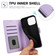 iPhone 11 Pro Max Skin Feel Pure Color Card Slots Leather Phone Case with Dual Lanyard - Purple