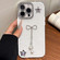 iPhone 11 Pro Max Solid Color Glitter Powder Rhinestone Tassel Phone Case - White
