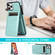 iPhone 11 Pro Max Solid Color PC + TPU Protective Case with Holder & Card Slots - Green