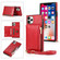 iPhone 11 Pro Max Square Zipper Wallet Bag TPU+PU Back Cover Case with Holder & Card Slots & Wallet & Cross-body Strap - Red