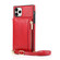 iPhone 11 Pro Max Square Zipper Wallet Bag TPU+PU Back Cover Case with Holder & Card Slots & Wallet & Cross-body Strap - Red