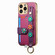 iPhone 11 Pro Max Stereoscopic Flowers Wristband Card Bag Phone Case - Purple