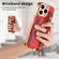 iPhone 11 Pro Max Stereoscopic Flowers Wristband Card Bag Phone Case - Red