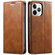 iPhone 11 Pro Max Suteni J02 Oil Wax Wallet Leather Phone Case - Brown
