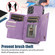 iPhone 11 Pro Max Three-fold RFID Leather Phone Case with Lanyard - Purple