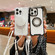 iPhone 11 Pro Max Traveler Crossbody Lanyard MagSafe Four-corner TPU Clear Phone Case - Black