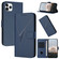 iPhone 11 Pro Max Triangle Pattern Buckle Clasp Leather Phone Case - Royal Blue