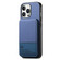 iPhone 11 Pro Max Twill Fabric Leather Vertical Flip RFID Card Bag Phone Case - Blue