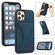 iPhone 11 Pro Max Ultra-thin Shockproof Protective Case with Holder & Metal Magnetic Function - Blue
