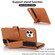 iPhone 11 Pro Max Wristband Holder Zipper Purse RFID Leather Phone Case - Brown