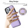 iPhone 11 Pro Max YM007 Ring Holder Card Bag Skin Feel Phone Case - Purple