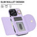 iPhone 11 Pro Max YM007 Ring Holder Card Bag Skin Feel Phone Case - Purple