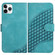 iPhone 11 Pro Max YX0060 Elephant Head Embossed Phone Leather Case with Lanyard - Light Blue