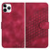 iPhone 11 Pro Max YX0060 Elephant Head Embossed Phone Leather Case with Lanyard - Rose Red