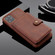 iPhone 11 Pro Max Zipper Shockproof Protective Case with Card Slots & Bracket & Photo Holder & Wallet Function - Coffee