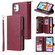 iPhone 11 Pro Max Zipper Wallet Bag Horizontal Flip PU Leather Case with Holder & 9 Card Slots & Wallet & Lanyard & Photo Frame - Wine Red