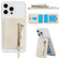 iPhone 11 Pro Max Zipper Wallet Split MagSafe Leather Back Phone Case - White