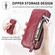 Zipper Wallet Vertical Flip Leather Phone Case iPhone 11 Pro Max - Red