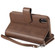 iPhone XR 2 in 1 Solid Color Zipper Shockproof Protective Case with Card Slots & Bracket & Photo Holder & Wallet Function - Brown