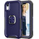 iPhone XR 3 in 1 PC + TPU Phone Case with Ring Holder - Navy Blue