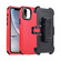 iPhone XR 3 in 1 PC + TPU Sliding Sleeve Phone Case - Red+Black