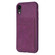 iPhone XR BF28 Frosted Card Bag Phone Case with Holder - Dark Purple