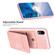 iPhone XR BF28 Frosted Card Bag Phone Case with Holder - Pink