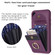 iPhone XR BF29 Organ Card Bag Ring Holder Phone Case - Dark Purple