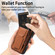 iPhone XR Carbon Fiber Fold Stand Elastic Card Bag Phone Case - Brown
