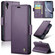 iPhone XR CaseMe 023 Butterfly Buckle Litchi Texture RFID Anti-theft Leather Phone Case - Pearly Purple