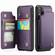 iPhone XR CaseMe C22 Card Slots Holder RFID Anti-theft Phone Case - Purple