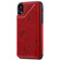 iPhone XR Cat Bee Embossing Pattern Shockproof Protective Case with Card Slots & Photo Frame - Red