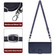iPhone XR Cat Rat Embossed Pattern RFID Leather Phone Case with Lanyard - Blue