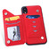 iPhone XR Cat Tree Embossing Pattern Shockproof Protective Case with Card Slots & Photo Frame - Red