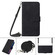 iPhone XR Crossbody 3D Embossed Flip Leather Phone Case - Black